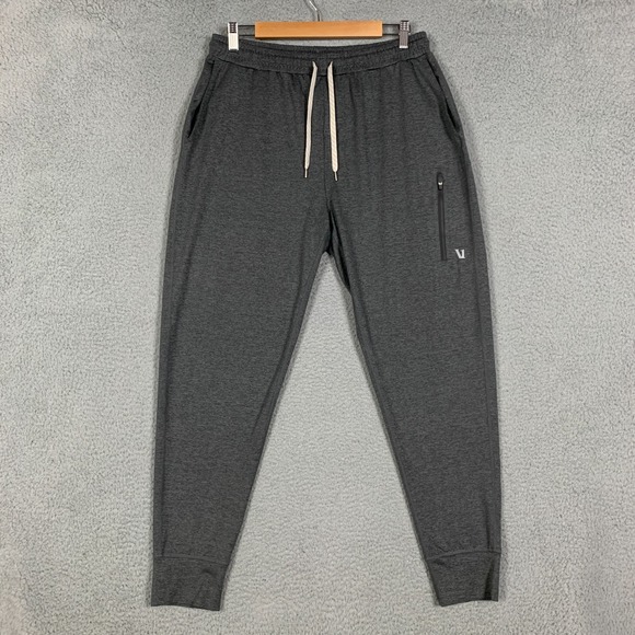 Vuori Sunday Jogger Men's Large L Charcoal Performance Stretch Tapered Athletic